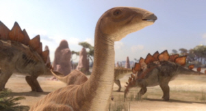 Camptosaurus with Stegosaurus