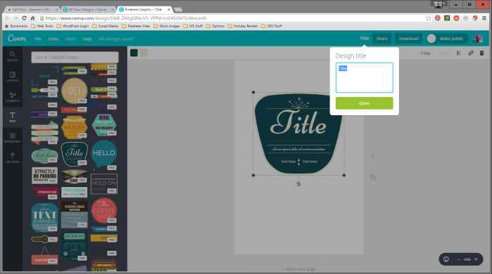 Canva - Edit Title