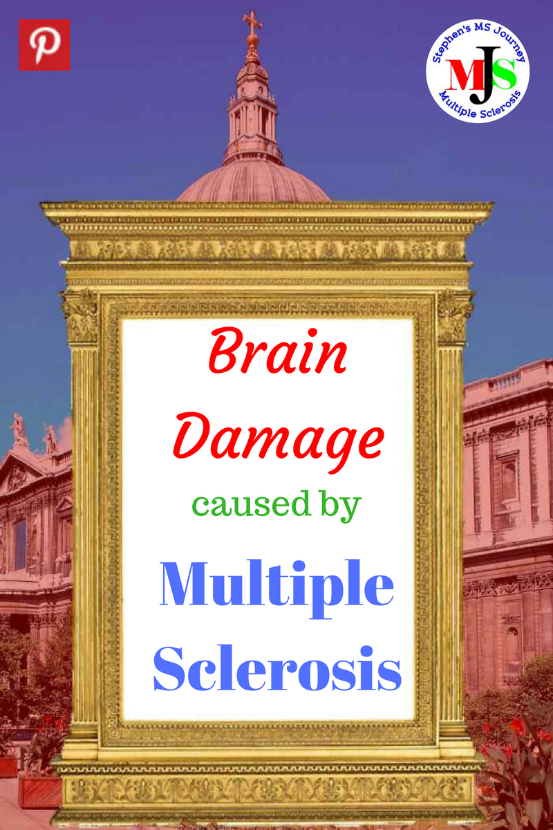 Brain damage caused by multiple sclerosis lesions and cognitive dysfunction