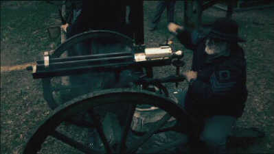 Bob Kaboskey with the Gatling Gun