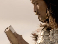 Atahualpa discards holy book