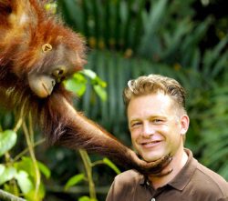 Chris Packan and friendly Orang-utan