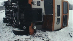 Overturned Bus